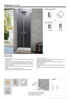 Hüppe Design pure 4-úhelník lítací dveře pro niku