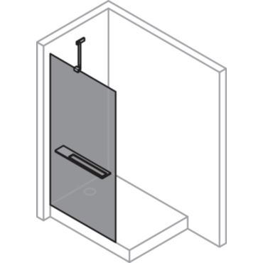 Hüppe Seamlite Walk-In 8 mm sklo (bez podomítkového profilu) (1)