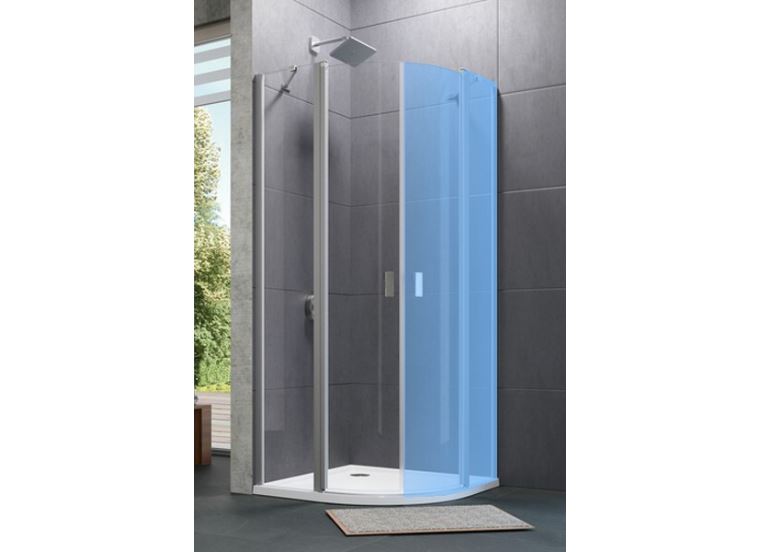 Hüppe Design pure 1/4-kruh 2-křídl. dveře s pevnými segm.  mm,