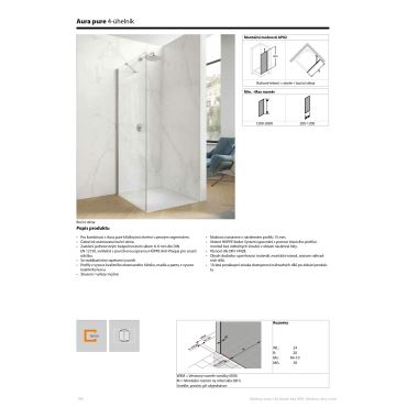 Hüppe Aura pure boční stěna (2)