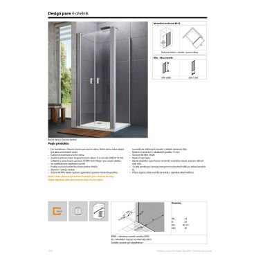 Hüppe Design pure boční stěna pro lítací dveře  mm, (3)
