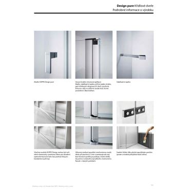 Hüppe Design pure lítací dveře pro boč. stěnu  mm, (2)