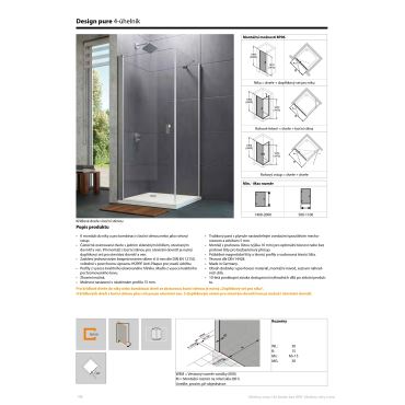 Hüppe Design pure křídl. dveře  mm, (5)
