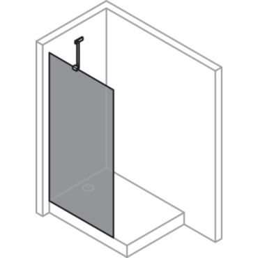 Hüppe Seamlite Walk-In 8 mm sklo (bez podomítkového profilu)