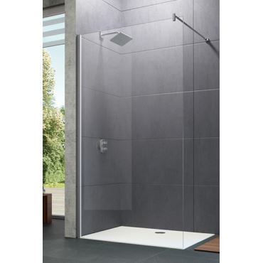 Hüppe Design pure Walk-in stěna, sklo 8 mm 900 PV mm, sklo bronzové AP; Black Edition;White Edition; 8P1126182378 Hüppe Design pure Walk-in stěna, sklo 8 mm 900 PV mm, sklo bronzové AP; Black Edition;White Edition; 8P1126182378