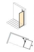 Hüppe Design pure 4-úhelník boční stěna samostatně stojící