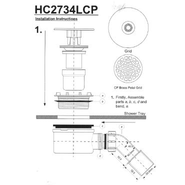 Hüppe EasyStep Sifon s krytkou a se stavební výškou 70mm a s průtokem až 0,6l/s. Výška zápachové uzávěry 50mm (4)