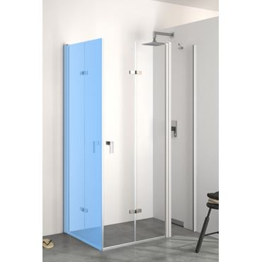 Hüppe Design pure křídl. sklapovací dveře s pevn. segm. upev. vpravo  mm,